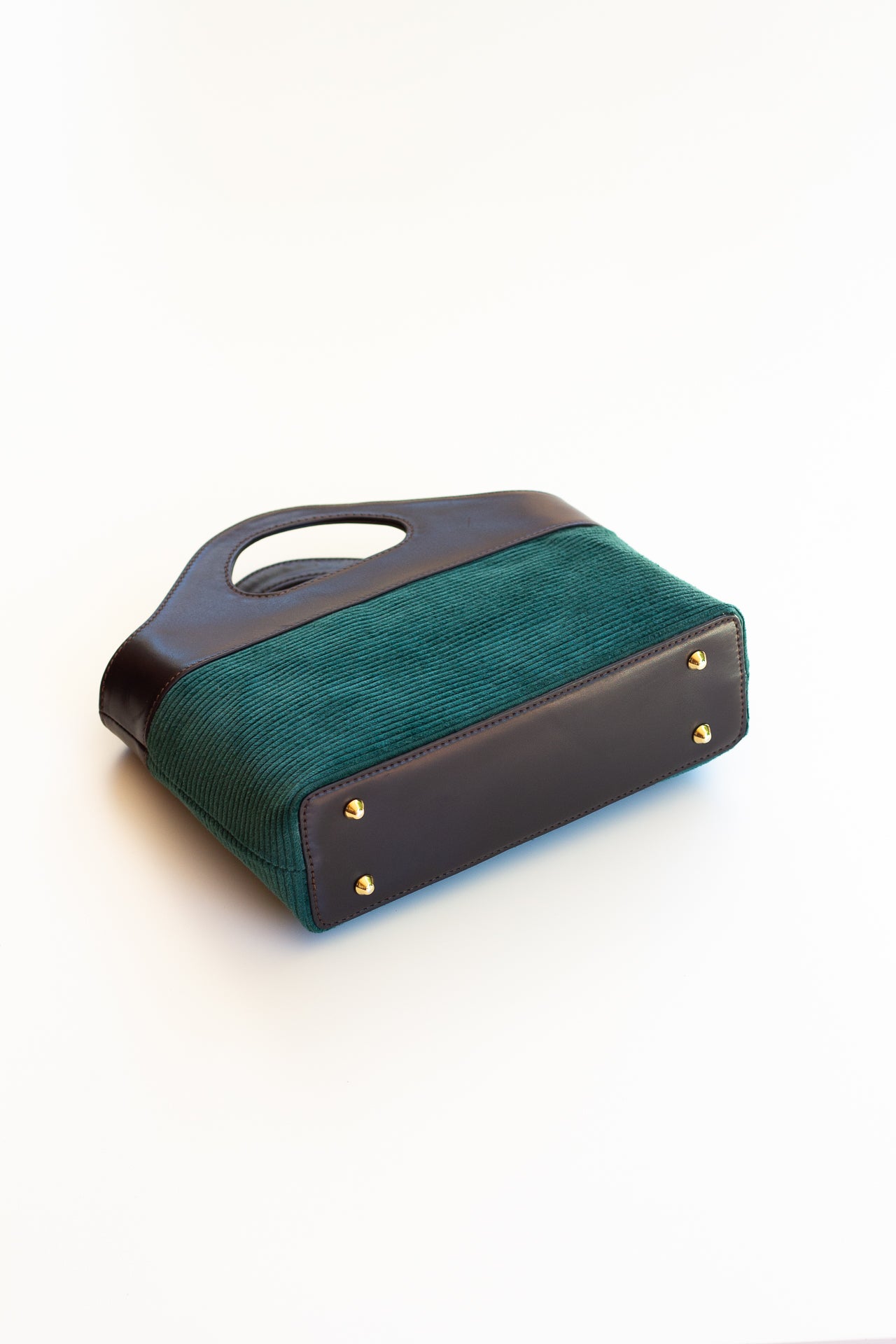 Borsa a Mano - Flat Bag Verde a Coste