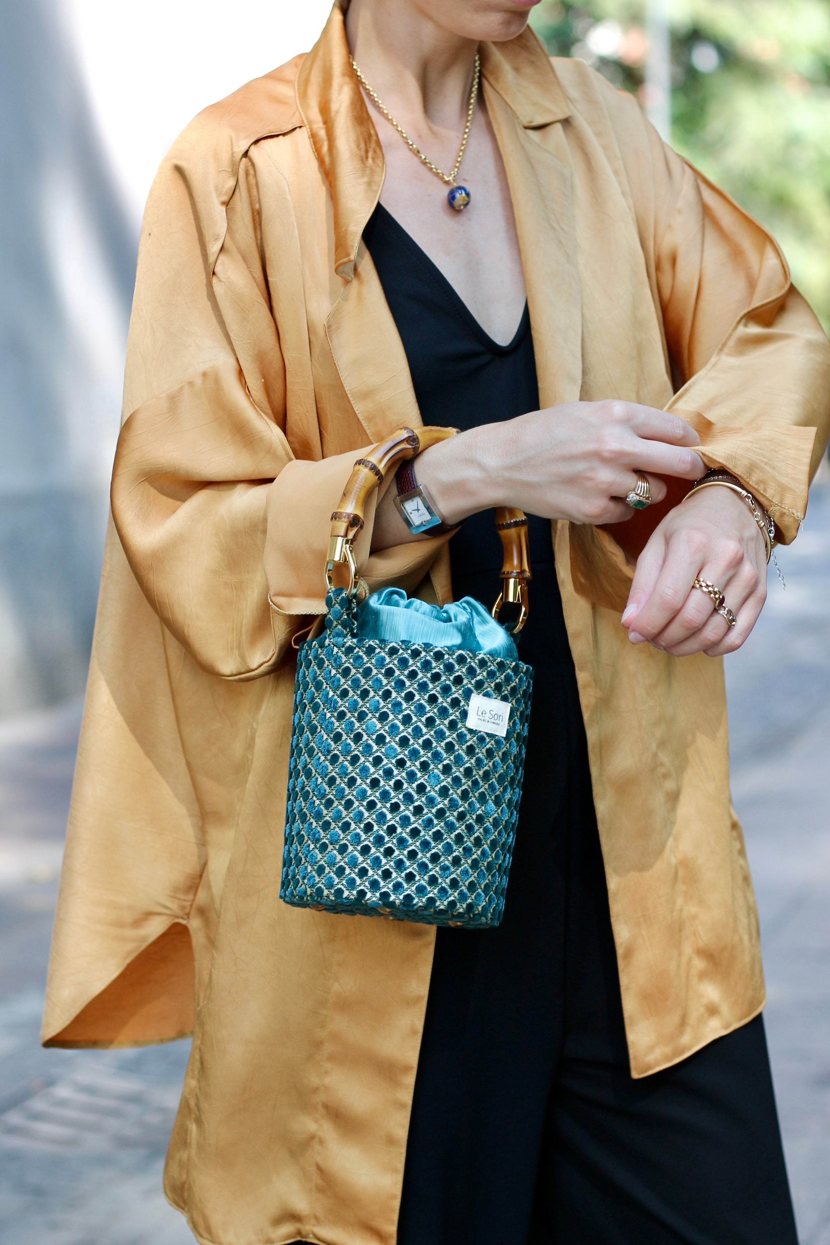 Iris Verde Scuro - Borsa Mini