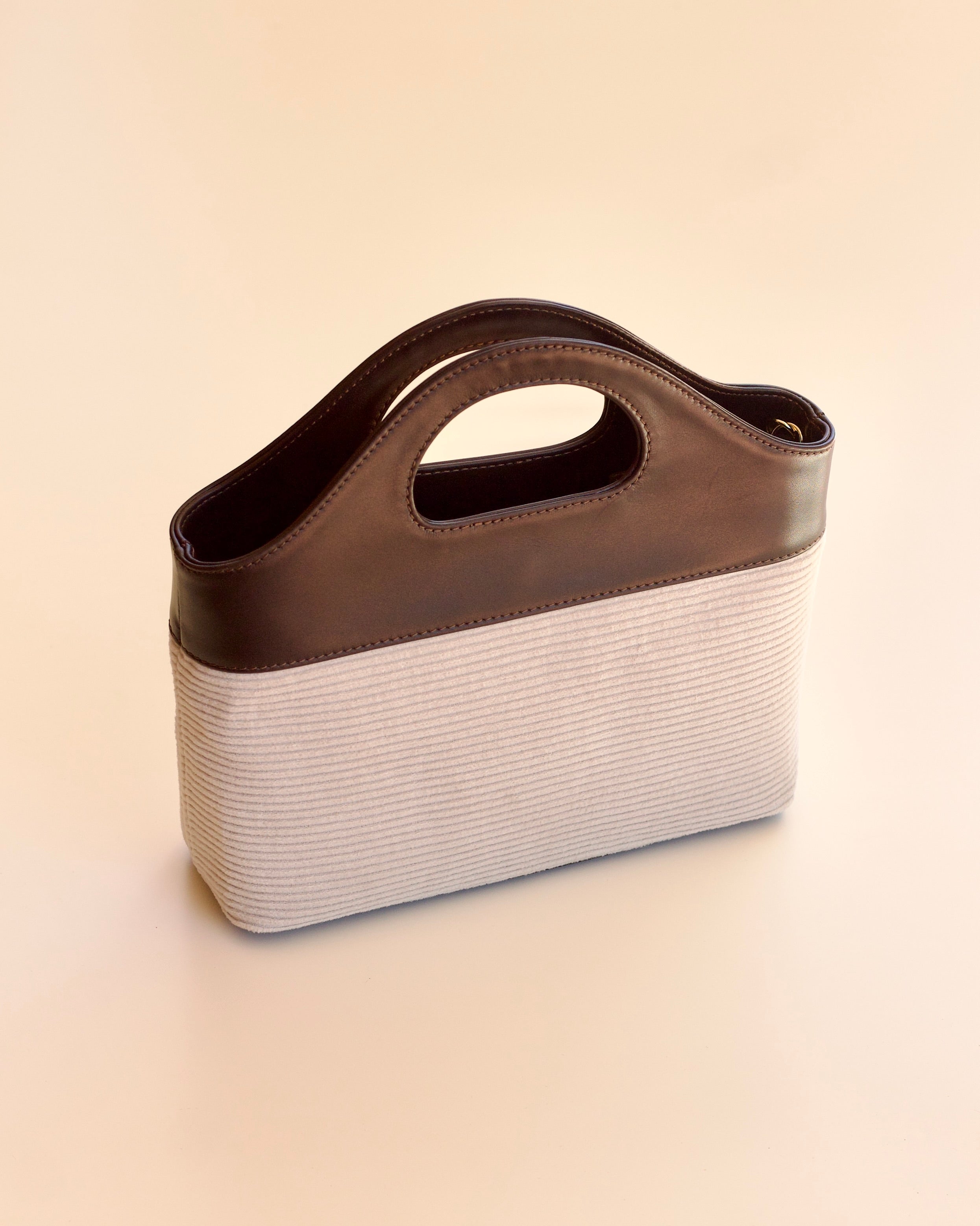 Borsa a Mano - Bianco a Coste