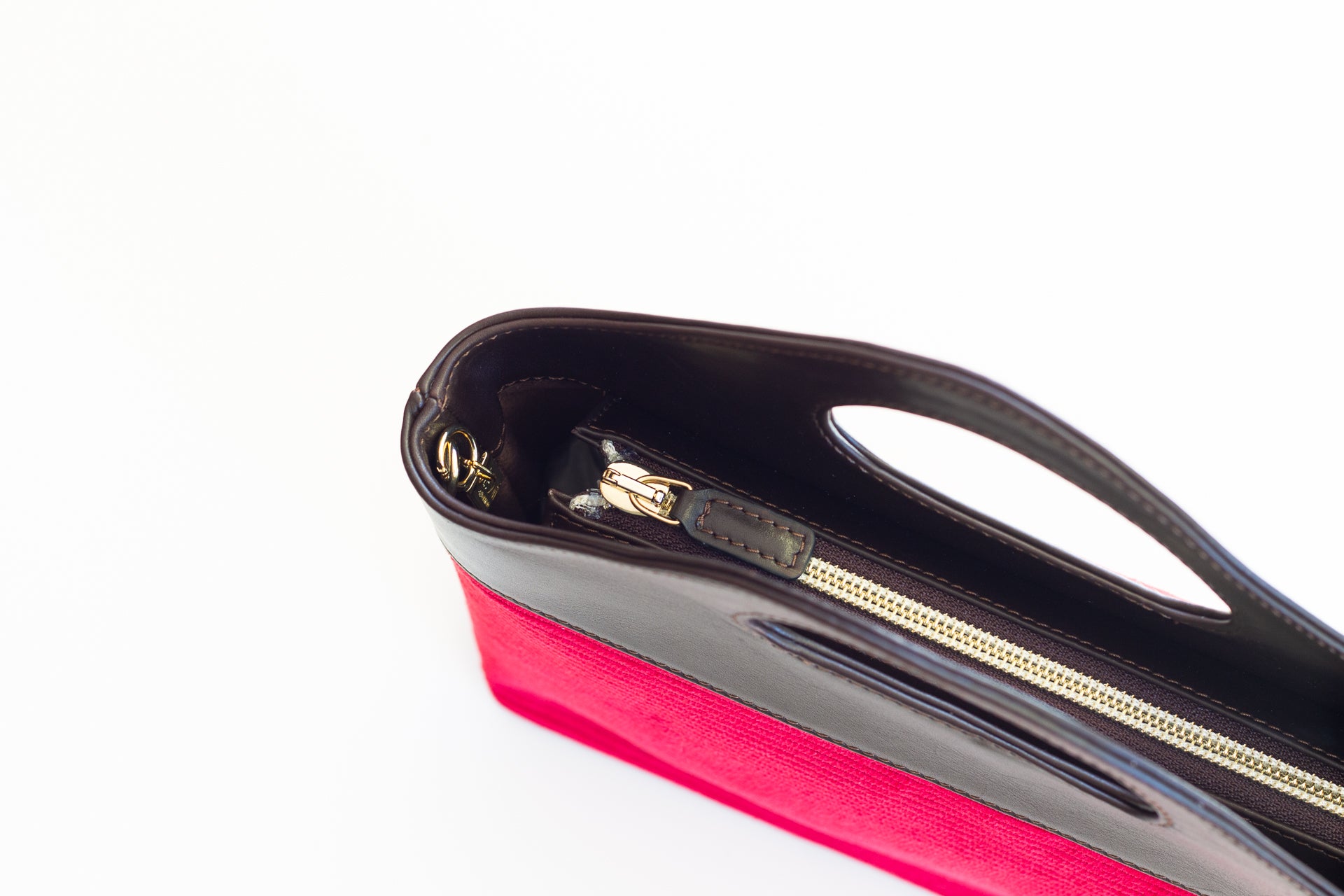 Borsa a Mano - Flat Bag Rosso a Coste