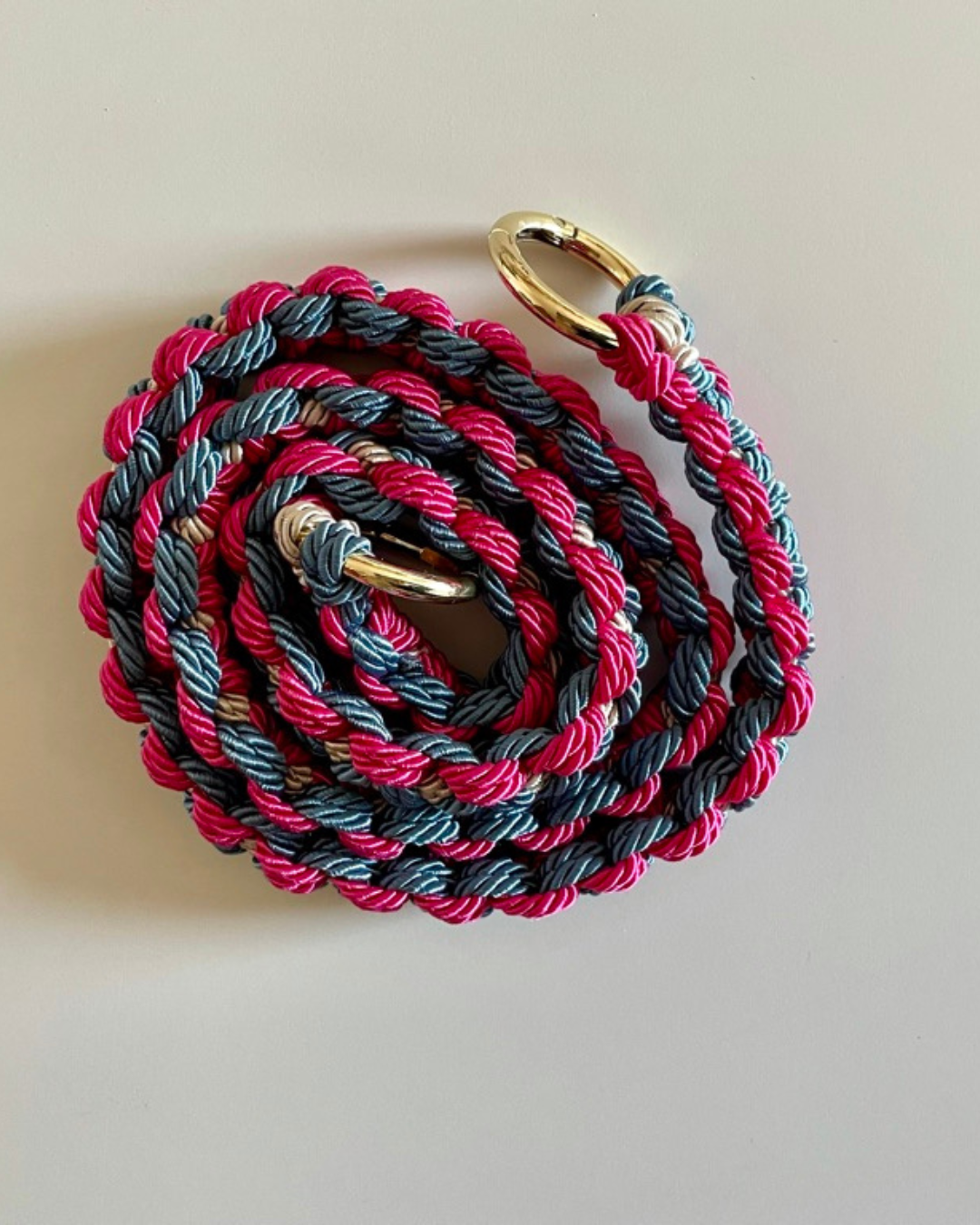 Tracolla Passamaneria intrecciata - Fucsia e Blu