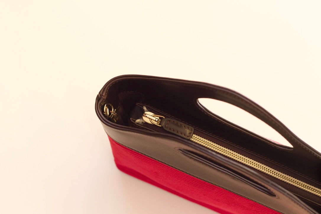Borsa a Mano - Rosso a Coste