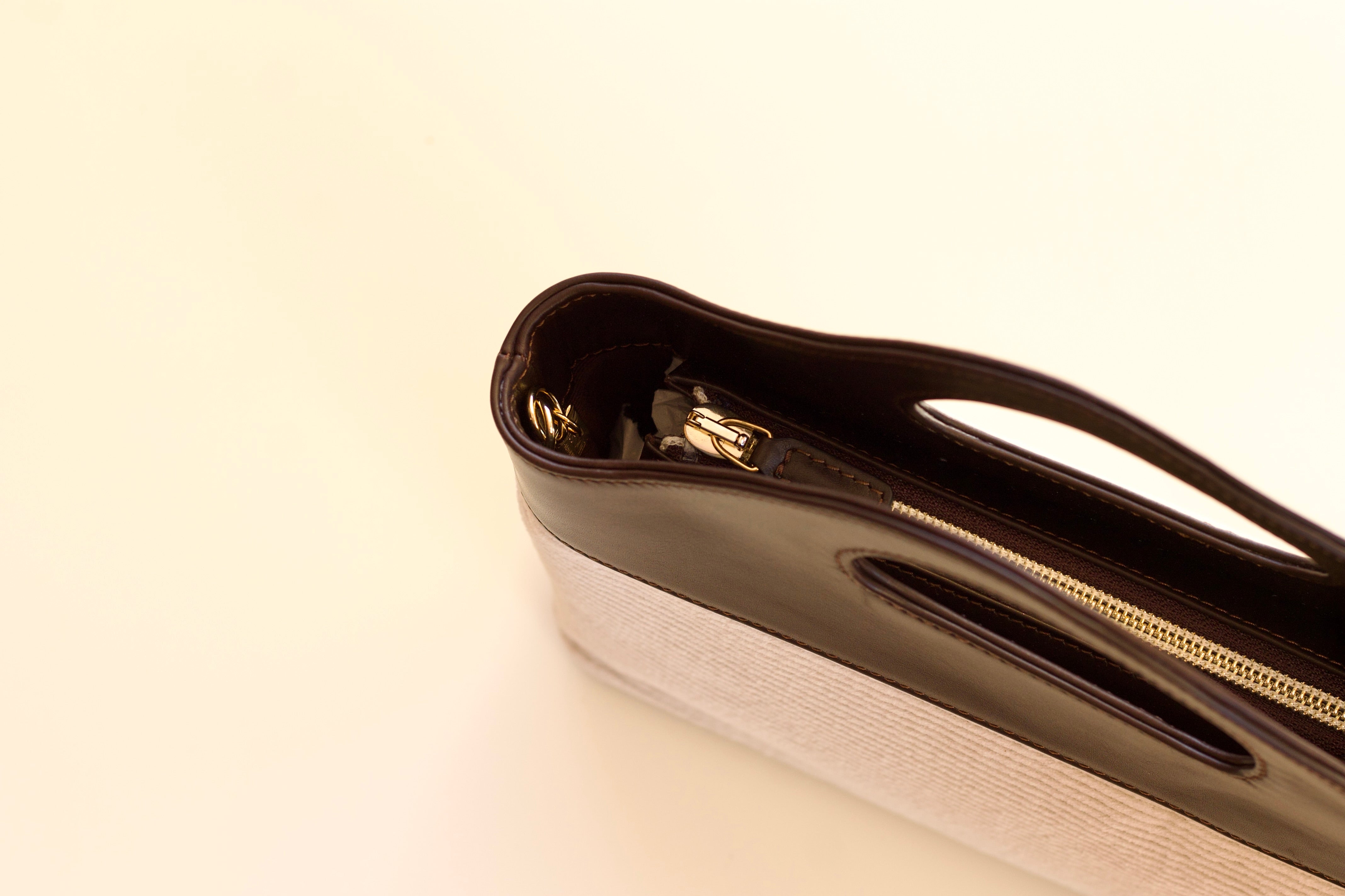 Borsa a Mano - Bianco a Coste