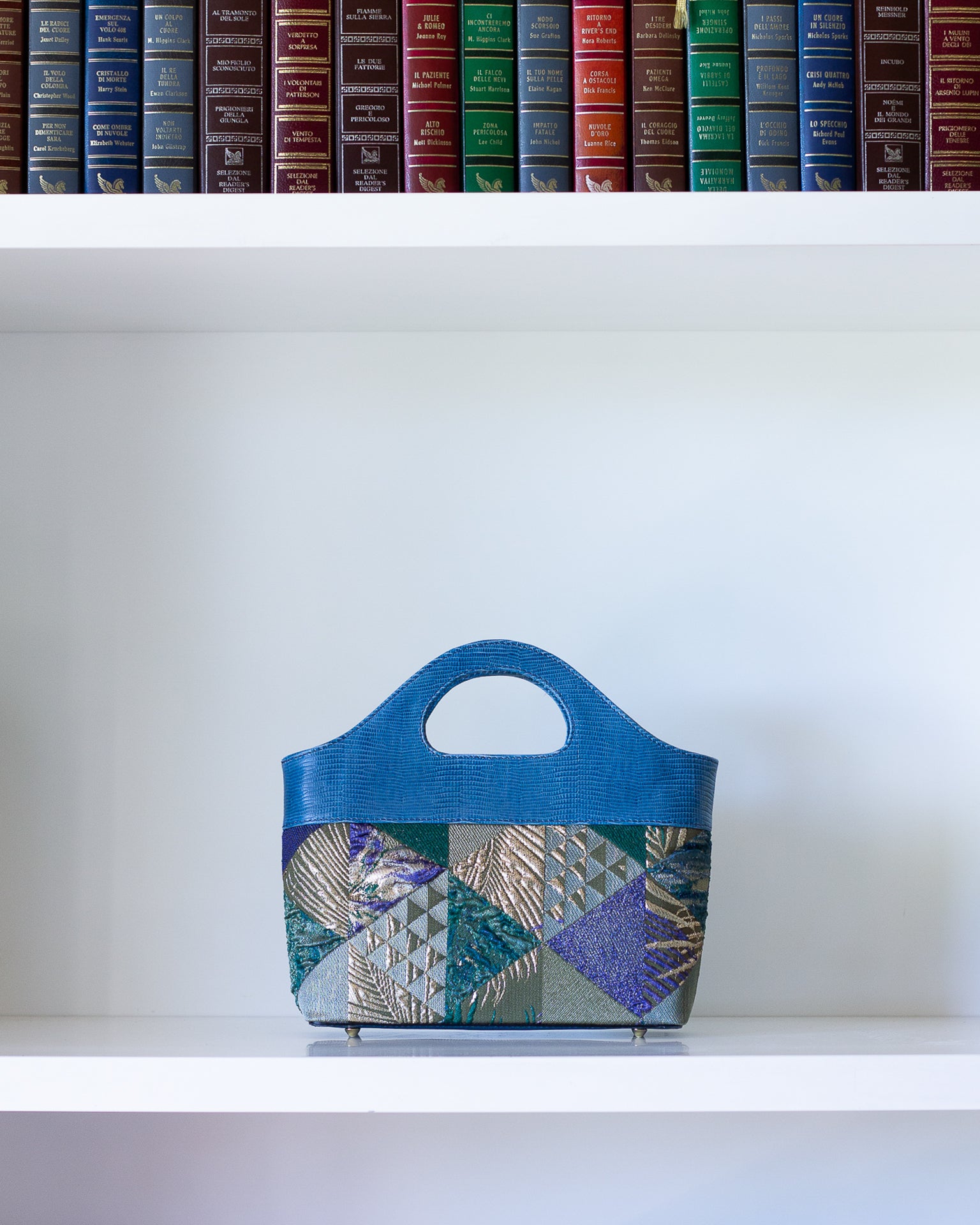 Borsa a Mano - Flat Bag Verde e Blu