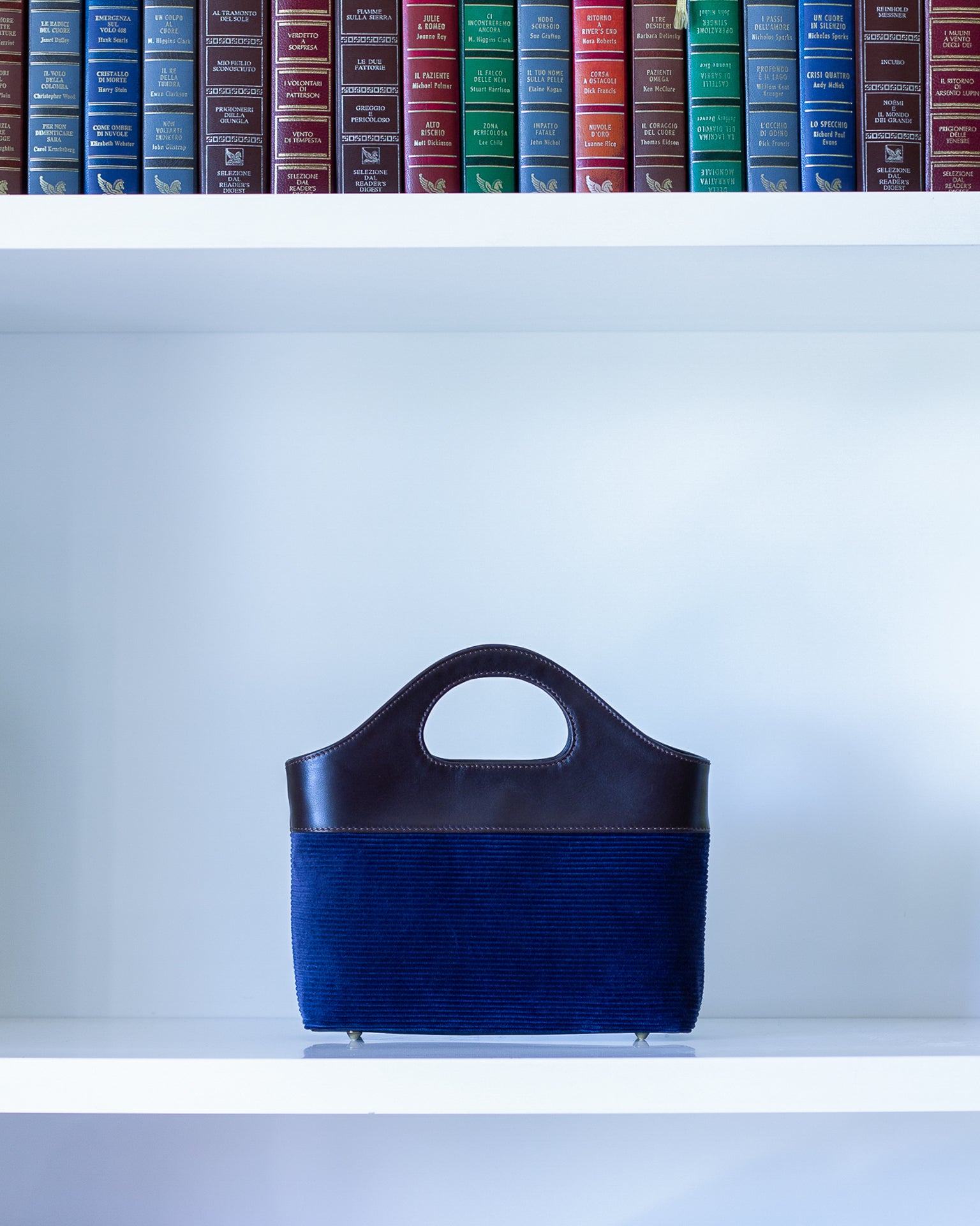 Borsa a Mano - Flat Bag Blu a Coste