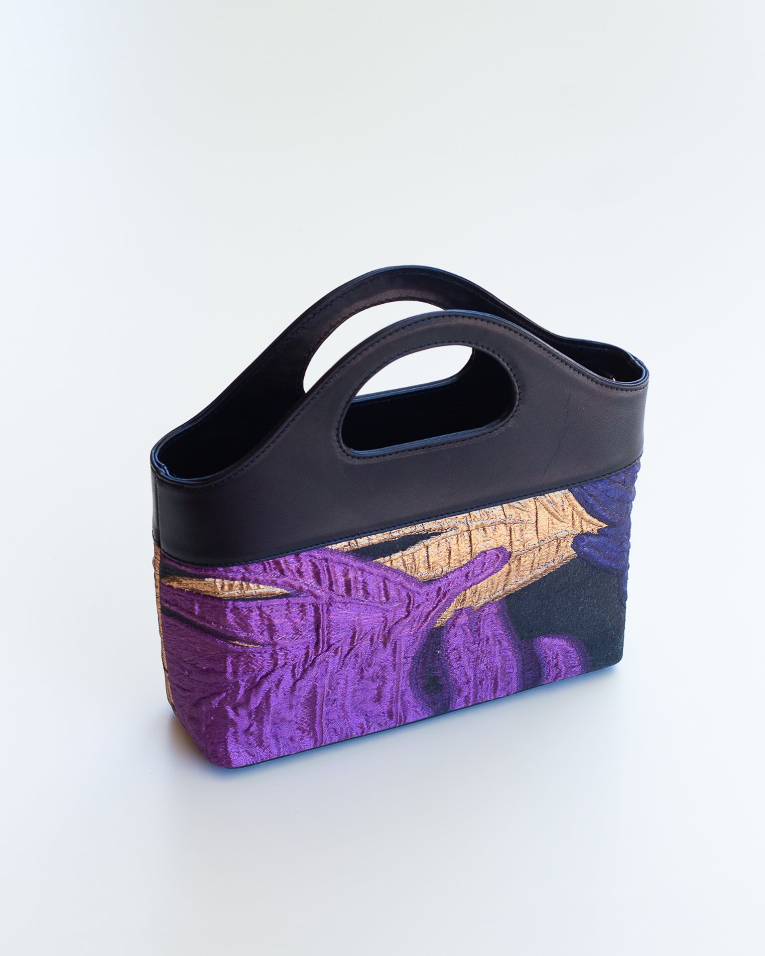 Borsa a Mano - Flat Bag Viola e Oro