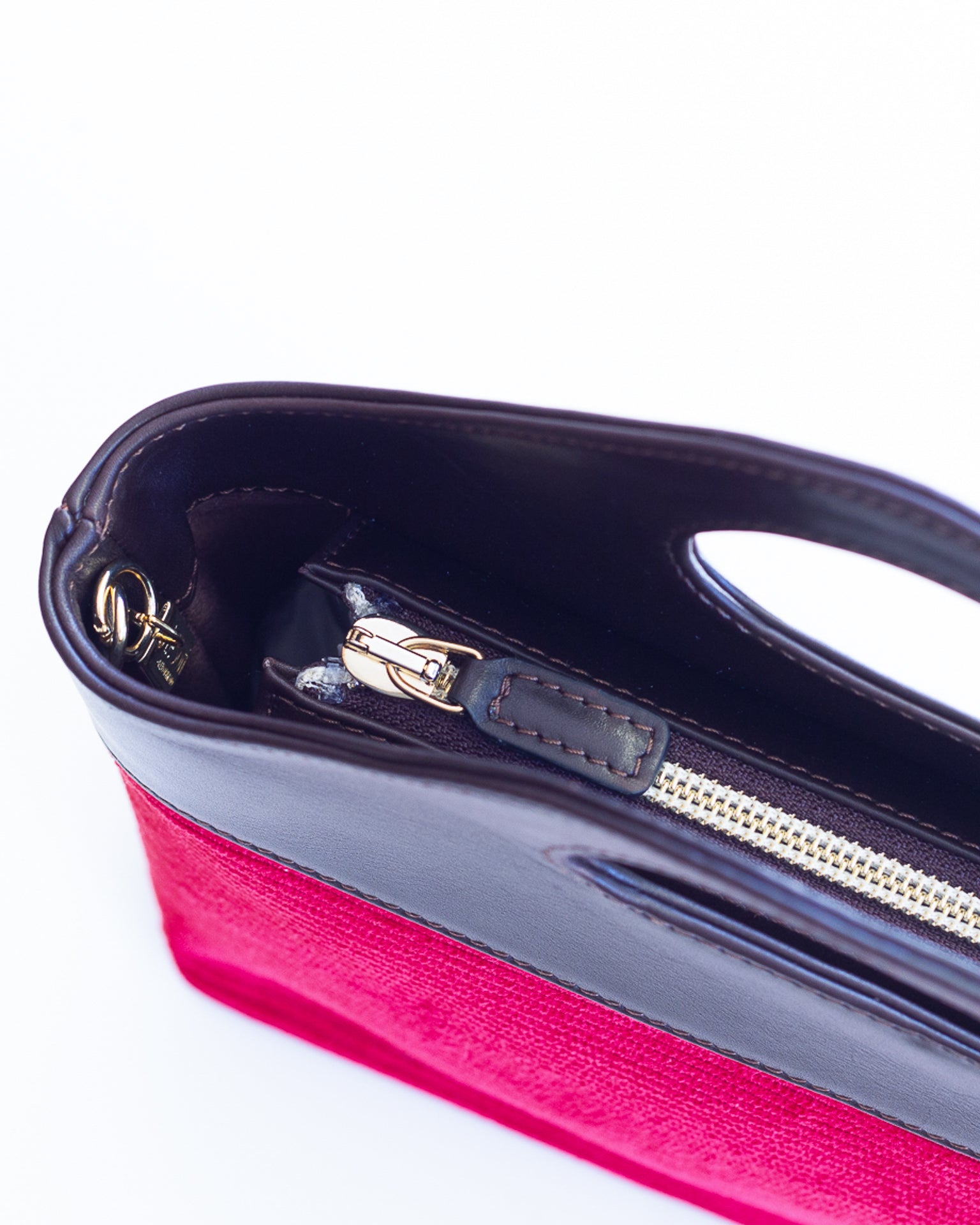 Borsa a Mano - Flat Bag Rosso a Coste