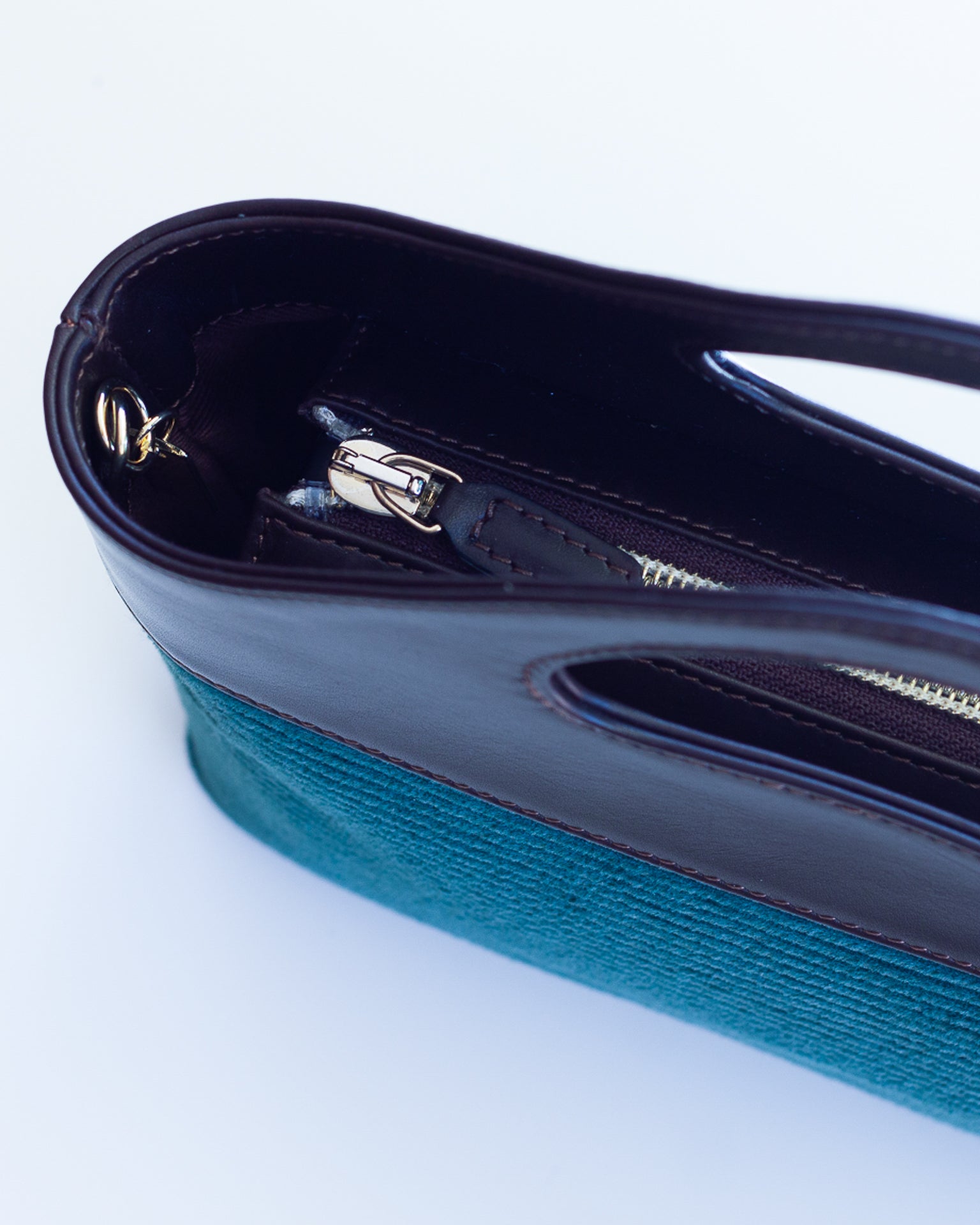 Borsa a Mano - Flat Bag Verde a Coste