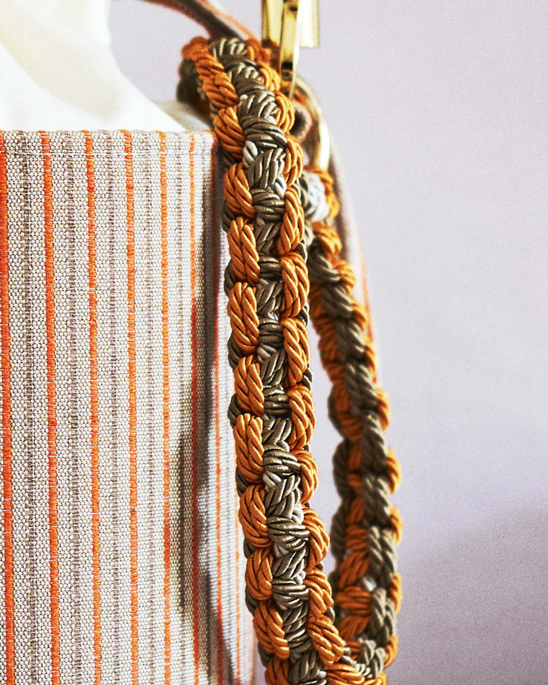 Maia Beige a riga Arancione - Borsa Regular