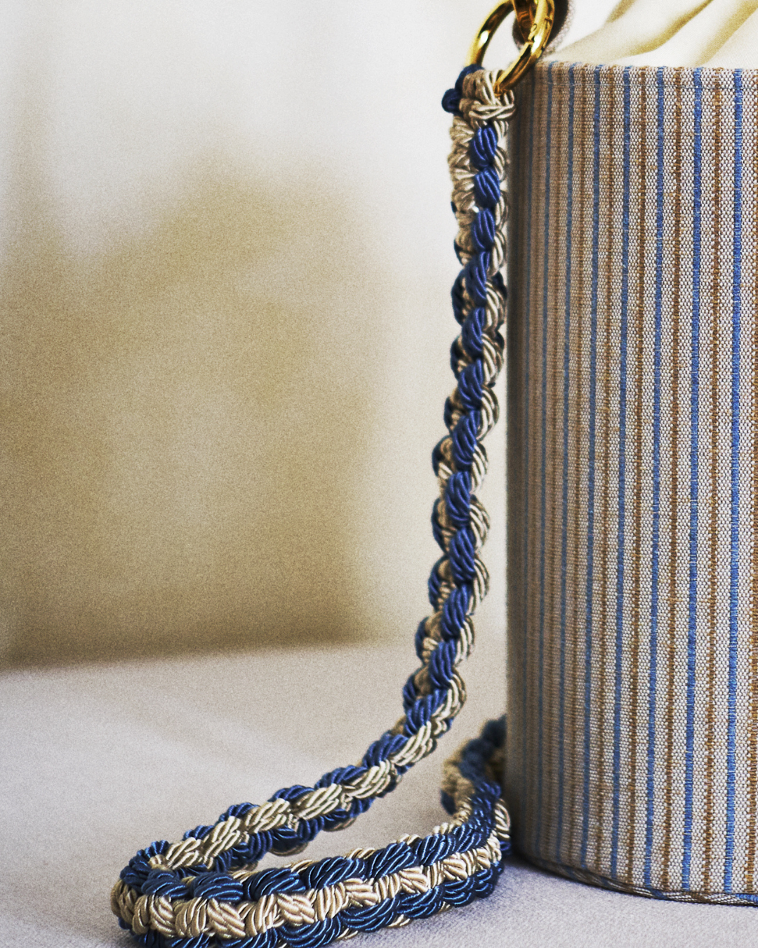 Maia Beige a riga azzurra - Borsa Regular