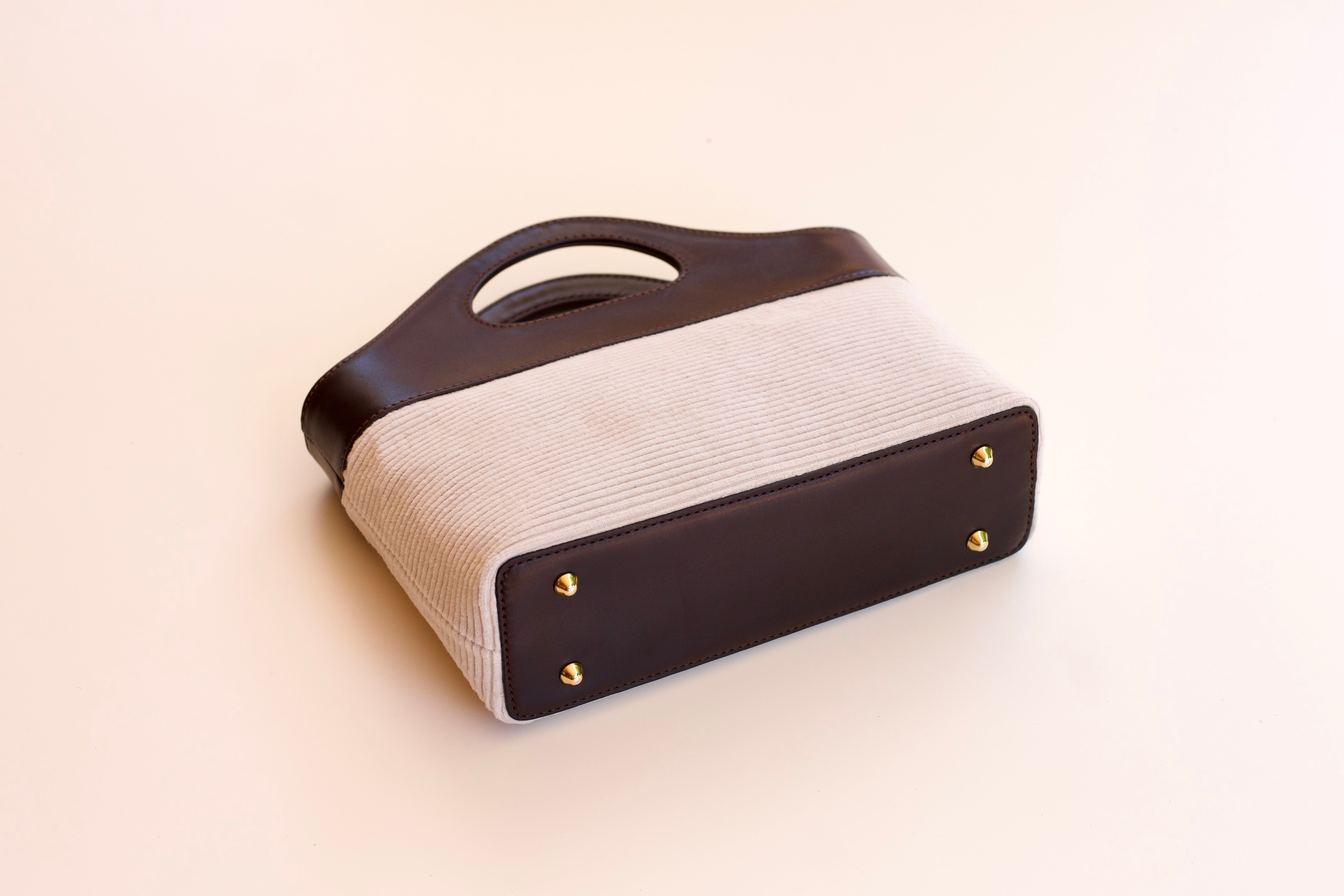 Borsa a Mano - Bianco a Coste