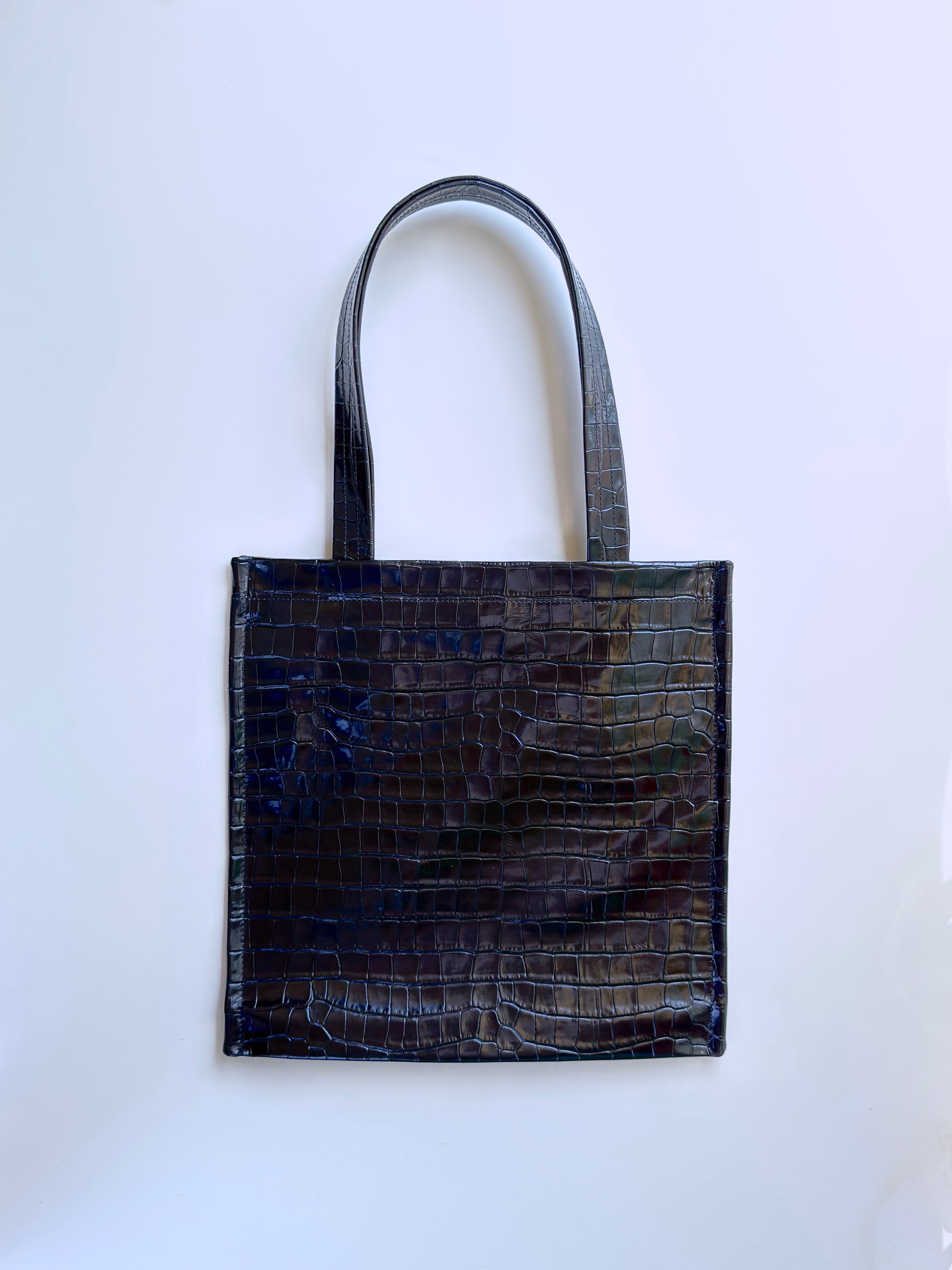 Tote Bag in Pelle Nera