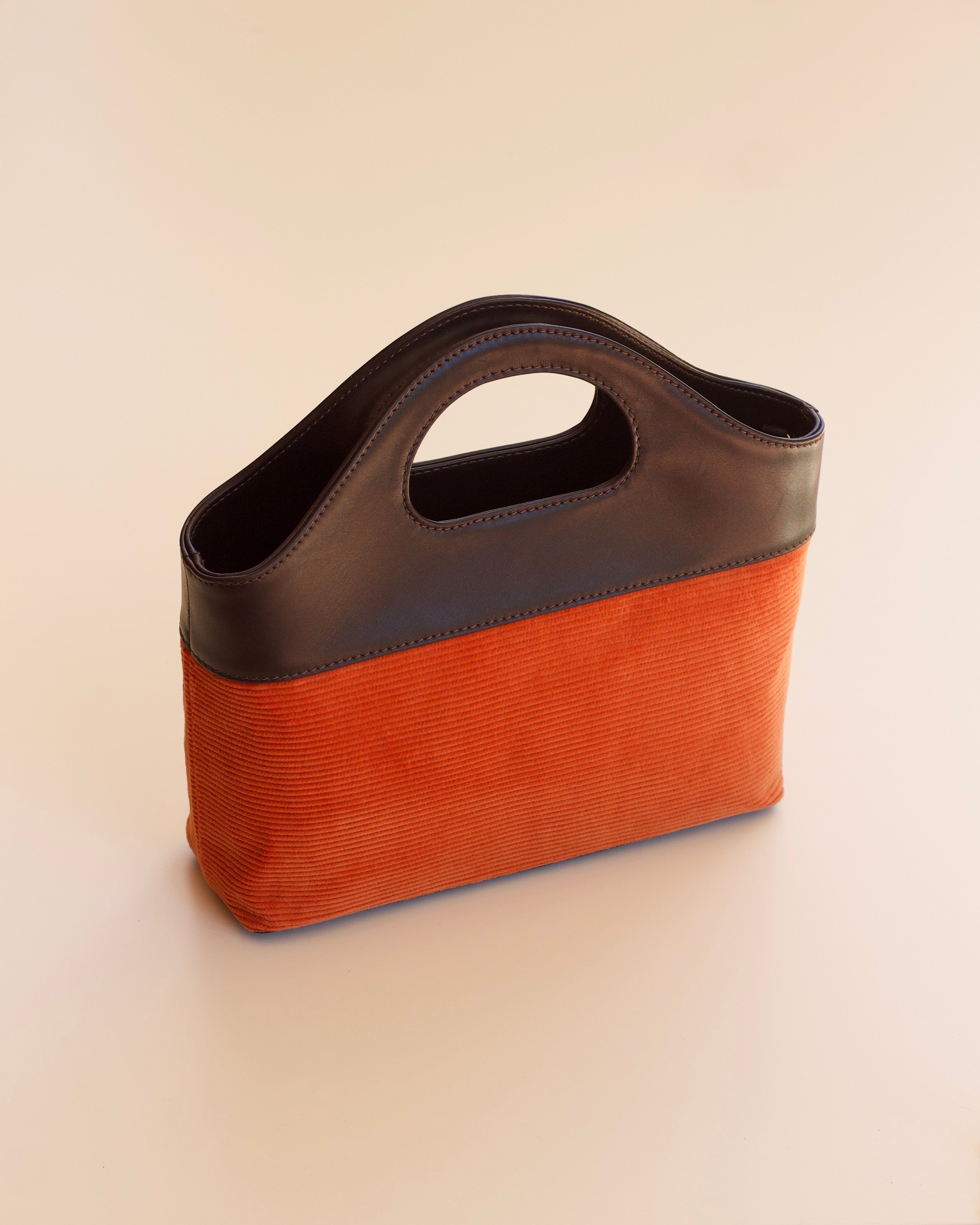 Borsa a Mano - Arancione a Coste