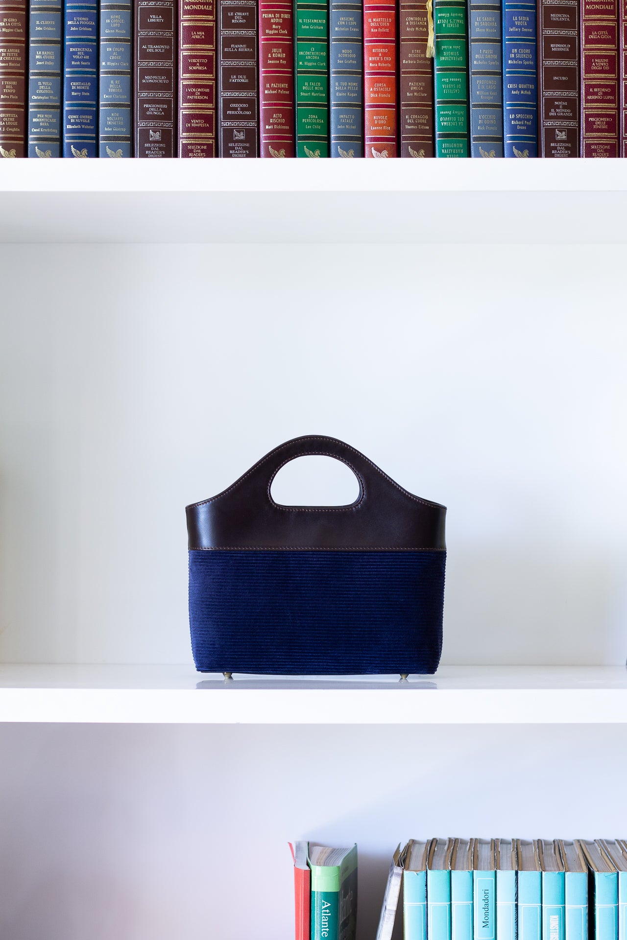 Borsa a Mano - Flat Bag Blu a Coste