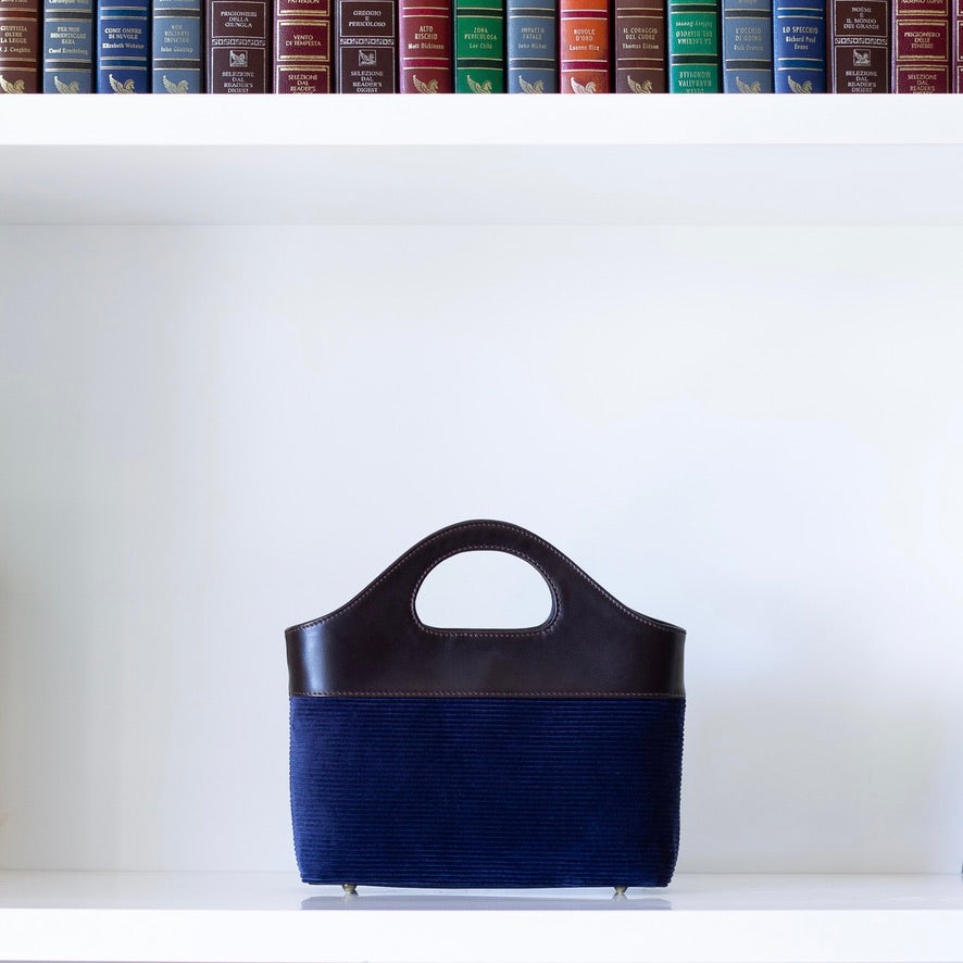 Borsa a Mano - Flat Bag Blu a Coste