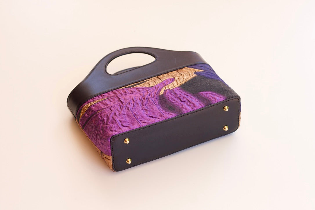 Borsa a Mano - Viola e Oro