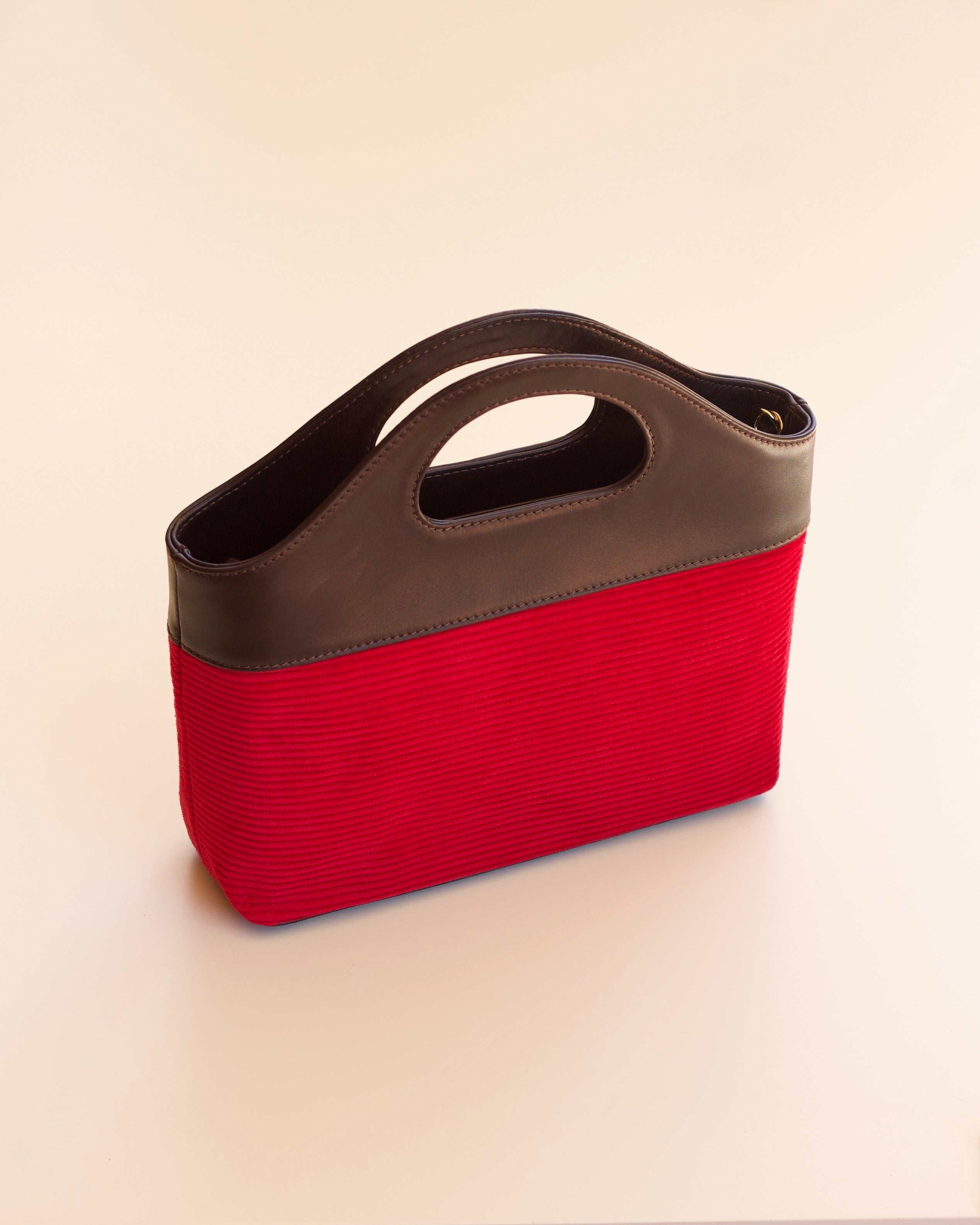 Borsa a Mano - Rosso a Coste