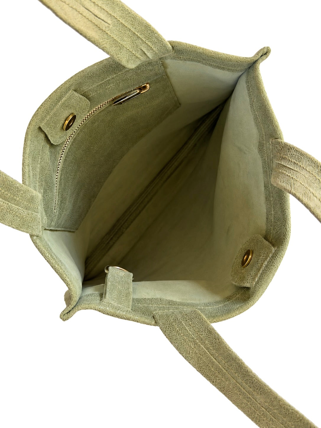 Tote Bag in Pelle Morbida Verde Salvia