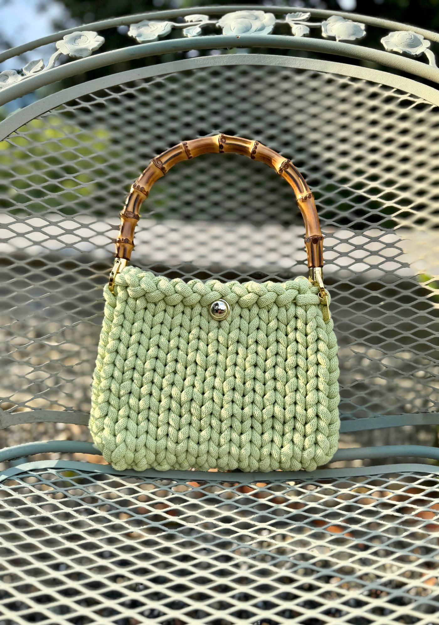 Borsa intrecciata Regular - Verde Acido