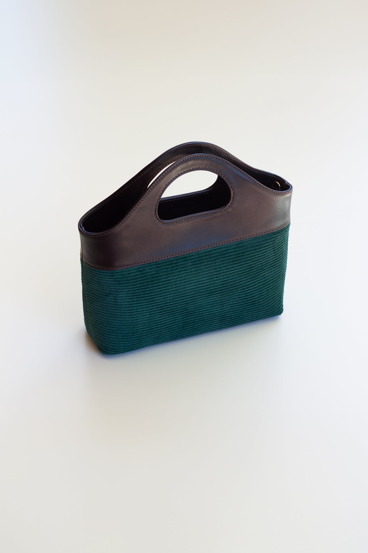 Borsa a Mano - Flat Bag Verde a Coste