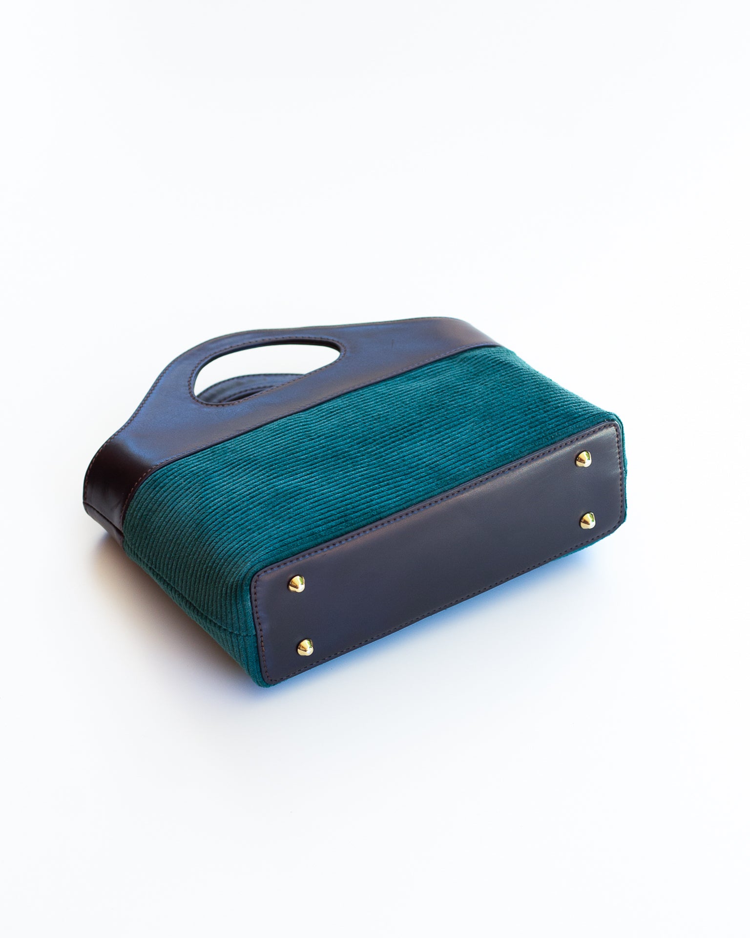 Borsa a Mano - Flat Bag Verde a Coste