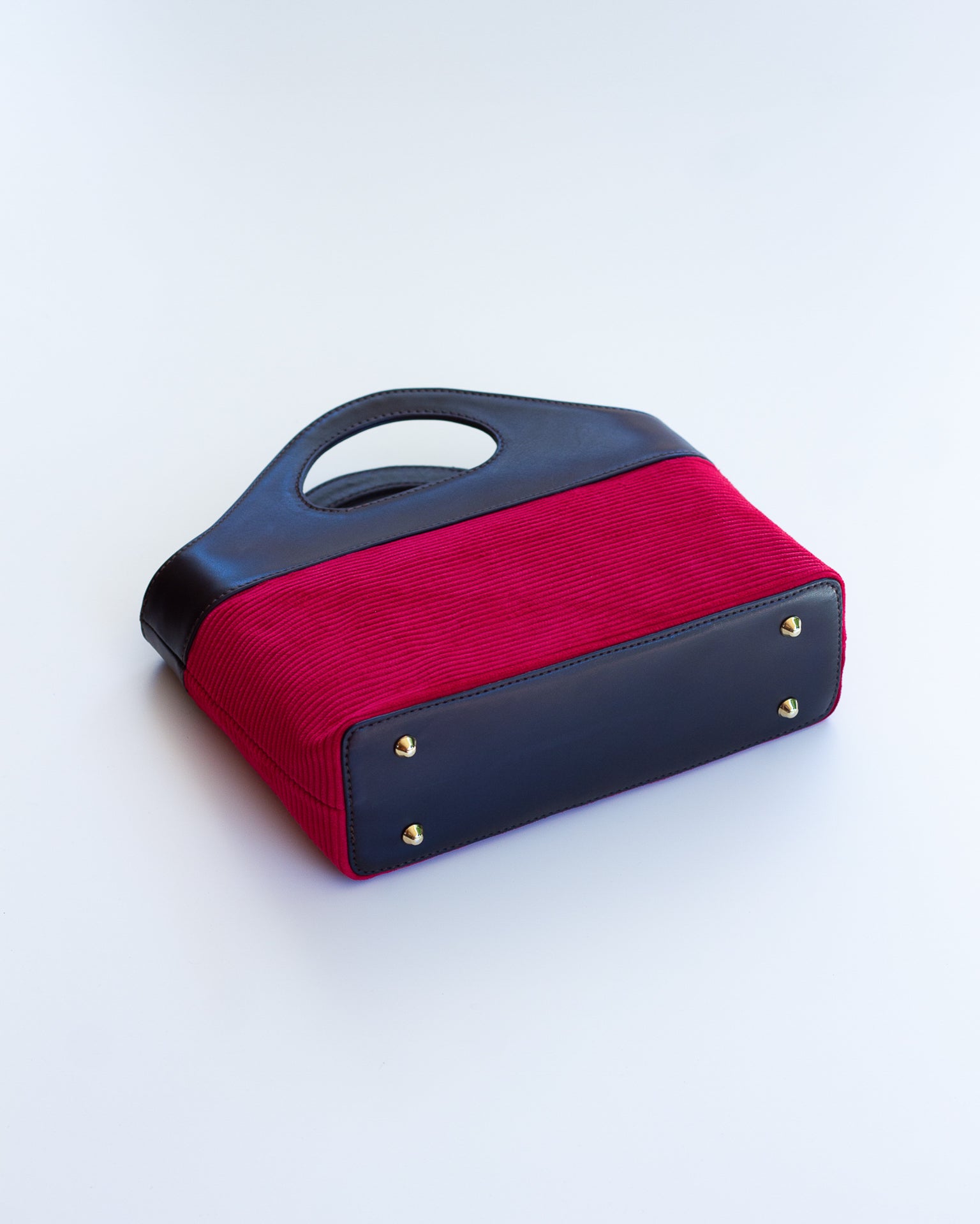 Borsa a Mano - Flat Bag Rosso a Coste