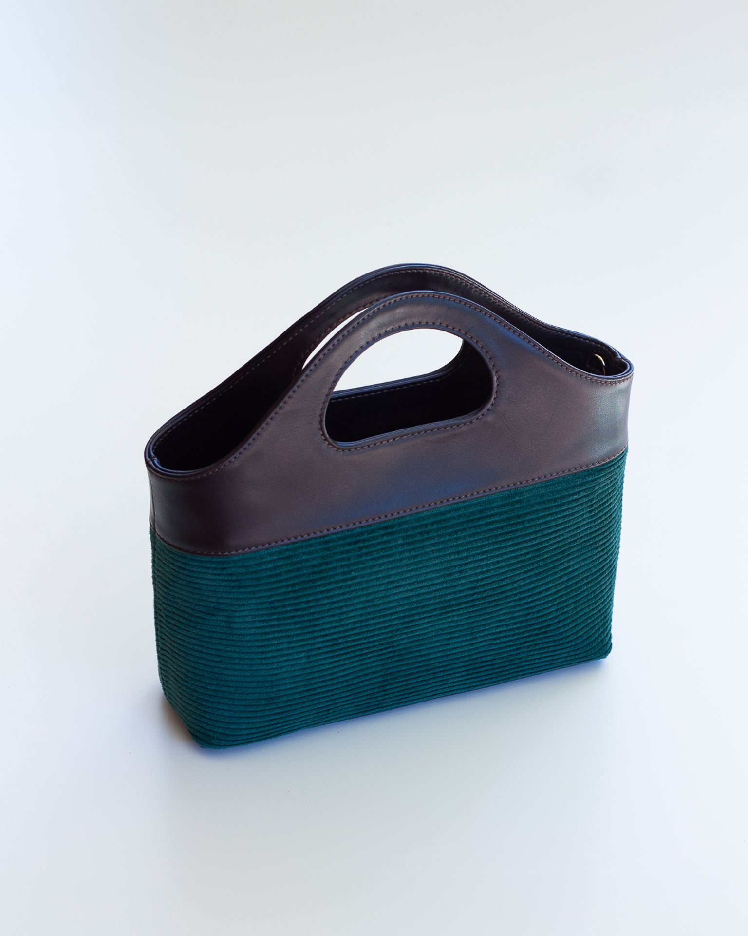 Borsa a Mano - Flat Bag Verde a Coste